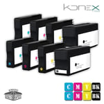 8 CARTOUCHES D¿ENCRE MULTI COULEUR COMPATIBLES HP 950 BK V4 XL - HP 951 Y V4 XL AVEC IMPRIMANTE HP OfficeJet Pro 8610 eAiO