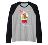 Christmas Scooby Doo Shaggy Chimney Snowing Reindeer Raglan Baseball Tee