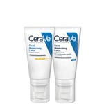 CeraVe Day & Night Facial Moisturising Duo for Dry Skin with SPF 50 and Niacinamide