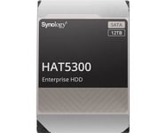 Synology HAT5300 - Disque dur - 12 To - interne - 3.5" - SATA 6Gb/s - 7200 tours/min - mémoire tampon : 256 Mo - pour Deep Learning NVR DVA3221; Disk Station DS1621, DS1821; RackStation RS1221, RS3621, RS4021