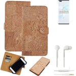 FOR HTC Desire 20+ SMARTPHONE CASE COVER WALLETCASE CORK