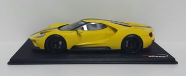 Top Speed 1/18 Modèle Miniature Auto Sport Ford Gt Jaune Los Angeles 2015