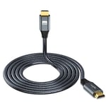 Twozoh 4K HDMI Cable 15M, High Speed HDMI 2.0 Cable, Braided HDMI to HDMI Lead Compatible with PS5, PS3, PS4, PC, Projector, HDTV, Xbox