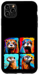 iPhone 11 Pro Max Otter Pop Art Colorful Drawing Painting Case