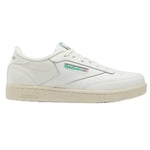 Reebok Club C Tennis Shoes, Chalk/Chalk/GLEGRN, 5 UK