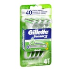 Gillette Sensor 3 Disposable Razors For Men 4 each By Gillette