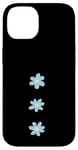 Coque pour iPhone 14 Lys bleu clair sur fond noir