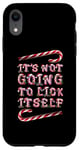 Coque pour iPhone XR It's Not Going To Lick Itself. Bâton de sucre d'orge amusant pour Noël