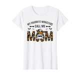 My Favorite Monsters Call Me Mum Messy Bun Happy Halloween T-Shirt