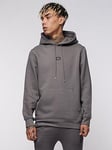 Criminal Damage Logo Hoodie - Charcoal, Grey, Size Xs, Men