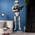 Stickers géant Stormtrooper Episode vii Star Wars vue sur mur bleu