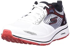 Skechers Men's GOrun Consistent-Athletic Workout Running Walking Shoe Sneaker with Air Cooled Foam, White/Black/Red 2, 6.5 UK