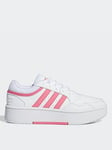 adidas Sportswear Women's Hoops 3.0 Bold Trainers - White/Pink, White/Pink, Size 5, Women