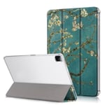 iPad Pro 12.9 (2018/2020/2021) - Tri-Fold Läder Fodral - Peach Blossom Peach Blossom