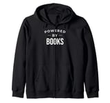 Funny Book Lover Book Reader Powered by Books Zip Hoodie