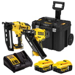 Dewalt DCK246P2T 18V Brushless Twin Pack Nailer 2 x 5.0Ah Battery Charger & Case