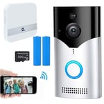 Smart Doorbell with Camera Wireless Compatible with Alexa - 1080p HD Wifi Intercom Video Door Bell - Night Vision - Motion Activated Alerts - 2-Way Audio For Home Security