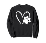 Dog Paw Heart Baby Dogs - Dog Paws Hearts Dog Paw Print Sweatshirt