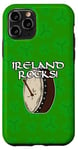 Coque pour iPhone 11 Pro St Patrick Day Bodhran Drummer Drums Percussion Musicien