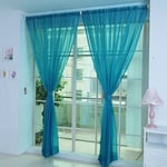 jieGorge 1 PCS Pure Color Tulle Door Window Curtain Drape Panel Sheer Scarf Valances, Home Decor for Easter Day (B)
