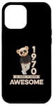 Coque pour iPhone 12 Pro Max 55ème anniversaire homme femme 1970 original ours en peluche Awesome