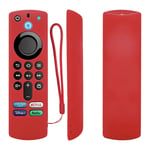 Red Housse de protection en Silicone pour télécommande, pour Amazon ALEXA Voice afir TV Stick 4K 3e génération, antichoc antidérapant Nipseyteko