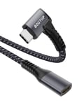 Rallonge Usb C 1M Câble A 90 Degrés D'Extension Usb 3.2 Type-C Mâle À Femelle Pour 100W Charge Rapide/10Gbps Synchronisation/Vidéo 4K@60Hz Compatible Avec Macbook Air/Pro, Pad Pro/[YIN145222]