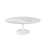 Knoll - Saarinen Oval Table - Soffbord, Vitt underrede, skiva i glansig Statuarietto marmor - Sofabord - Eero Saarinen - Hvit - Metall/Stein