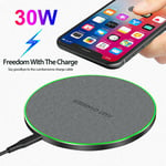 30W 20W 15W  Fast Wireless Charger Mat Charging Pad For Apple iPhone 13 Pro 12