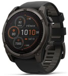 Garmin Fenix 8 51mm Sapphire Solar CarbonGray Titanium with Black band 010-02907-11