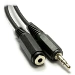 CABLE RALLONGE 5 mètres JACK 3.5mm stéréo mâle / femelle POUR CASQUE  AUDIO ..