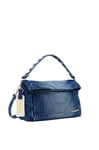 Desigual Bag_Denim Priori Love, Sac à Main en Jean Femmes, Bleu