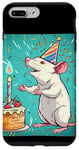 iPhone 7 Plus/8 Plus White Rat Birthday Bash for a Squeaky Good Time Case