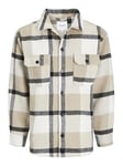 JACK&JONES PLUS Jjebradley Ollie Surchemise Ls Noos Pls Veste Chemise, Crockery/Checks:Checks, XXXXXL Homme