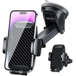 Vexloria Car Phone Holder, Car Phone Mount 360° Rotation, Upgraded Version with Strong Suction Power,Car Phone Cradle for Dashboard/Windscreen/Air Vent, Car Phone Holder for all 4.0''-7.0'' phones