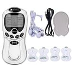 Elektrisk Tens-enhet Digital Terapimaskin Elektroder Massage Apparat Ems Muskelstimulator Massager För Hela Kroppen (vit skärm)