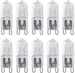 [10 Paquets] G9 Base Ampoule Halogène, 120 V 40 W Blanc Chaud 2900 K Lustre Ampoule De Rechange Pour L'Éclairage D'Accentuation Chanderlier Puck Lumière Micro-Onde Barre De Studio Photo[L3103]