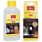 Melitta Perfect Clean rengöringsvätska 250ml + Melitta Perfect Clean rengöringstabletter x4