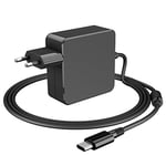 Adaptateur Secteur USB C 65W,65W/61W Chargeur Mural PD de Type C Power Delivery 65W (Compatible 61W, 45W, 36W, 27W et 15W) pour Lenovo, ASUS, Acer, Dell, Xiaomi Air, HP, Thinkpad