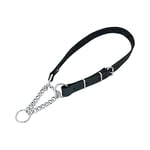 JACK AND VANILLA, Collier Martingale pour Chien, Modèle Cuir Gras, Couleur Noir, Taille 20 mm x 50-70 cm