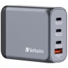 Verbatim GNC-100 GaN Charger 4 Port 100W USB-A/USB-C 32202