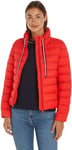 Tommy Hilfiger Women Down-filled Jacket Packable Padded Winter, Red (Fierce Red), L