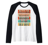 Rizzler Because Grandpa Is For Old Guys Ironic Brainrot Meme Raglan Baseball Tee