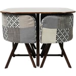 The Home Deco Factory - Ensemble table carrée et 4 chaises encastrables Patchwork