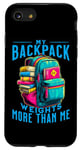 Coque pour iPhone SE (2020) / 7 / 8 Mon sac à dos pèse plus que moi pour retourner à l'école