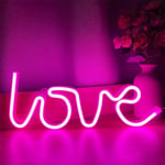 Kärlek Neonljus Neon Rosa Skylt Neon Skylt Konst Vägglampa USB/Batte