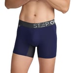 STEP ONE | Mens Bamboo Trunk (Shorter) | Anti Chafe, Moisture Wicking Underwear for Men | Ahoy Sailor | XL