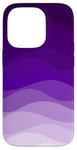 Coque pour iPhone 14 Pro Simple dégradé violet ondulé