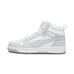 PUMA Unisex Rebound V6 Baskets, Puma White Ash Gray, 44.5 EU