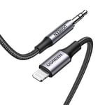 UGREEN Câble Lightning vers Jack Mâle 3.5mm Certification MFi Câble Auxiliaire Stéréo Voiture Compatible avec iPhone 14 Pro Max Plus 13 12 Pro Max Mini 11 Pro iPhone SE XR XS Max Lightning iPad (2M)